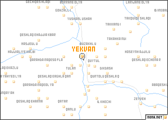 map of Yekvān