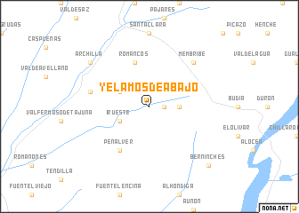 map of Yélamos de Abajo