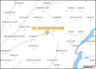 map of Yélamos de Arriba