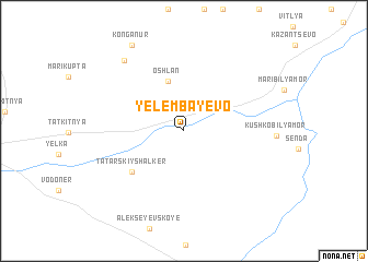 map of Yelembayevo