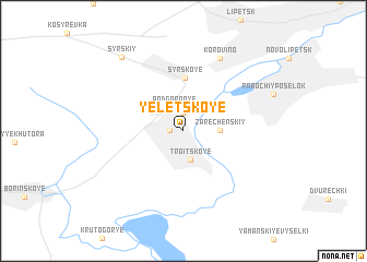 map of Yeletskoye