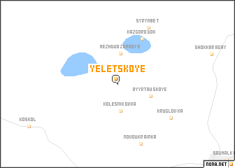 map of Yeletskoye