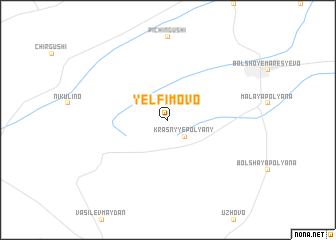 map of Yelfimovo