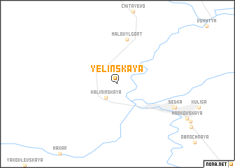 map of Yelinskaya