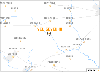 map of Yeliseyevka