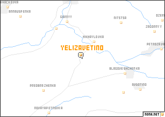 map of Yelizavetino