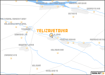 map of Yelizavetovka