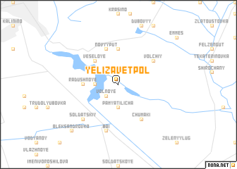 map of Yelizavetpolʼ