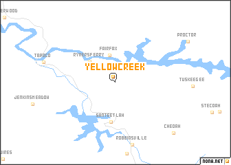 map of Yellow Creek