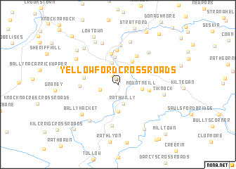 map of Yellowford Cross Roads