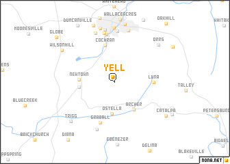 map of Yell