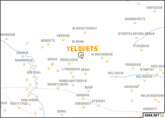 map of Yelovets