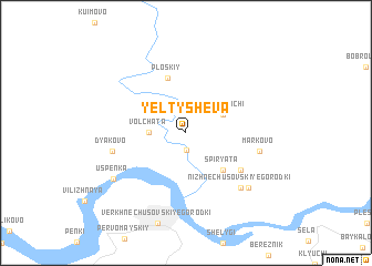 map of Yeltysheva