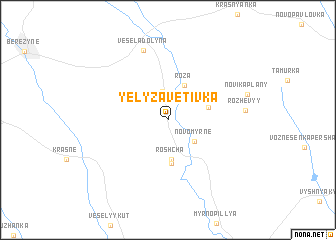 map of Yelyzavetivka