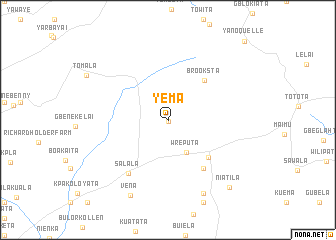 map of Yema