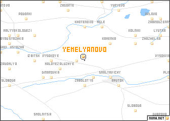map of Yemelʼyanovo