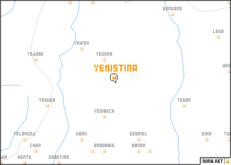 map of Yemistʼina