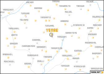 map of Yenae