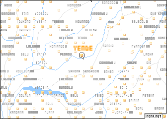 map of Yendé