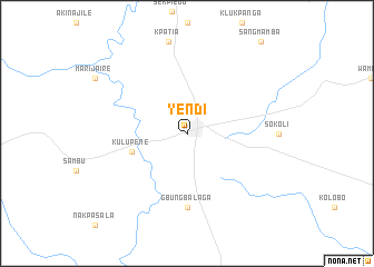 map of Yendi