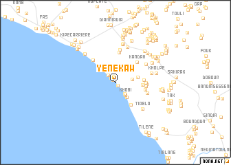 map of Yène Kaw