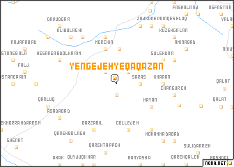 map of Yengejeh-ye Qāqāzān