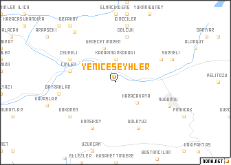 map of Yenıceşeyhler