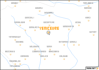 map of Yeniçevre