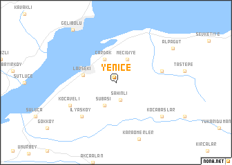 map of Yenice