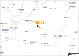 map of Yenice