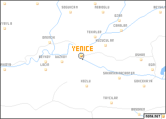 map of Yenice