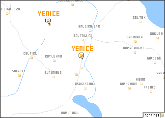 map of Yenice