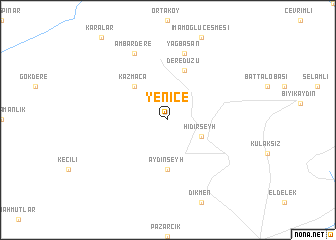 map of Yenice