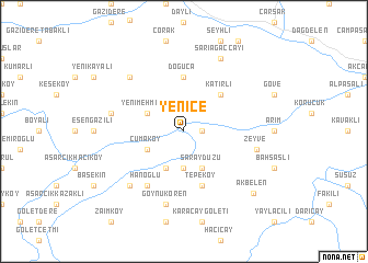 map of Yenice