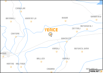 map of Yenice