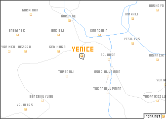 map of Yenice