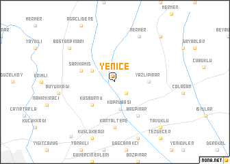 map of Yenice