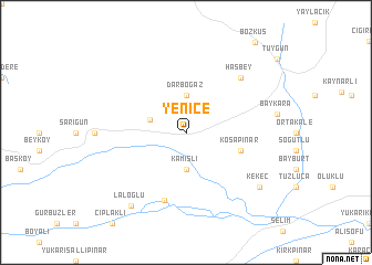 map of Yenice