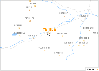 map of Yenice