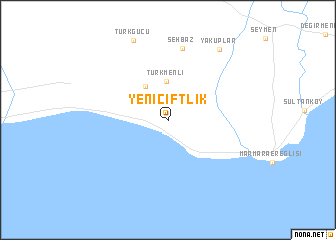 map of Yeniçiftlik