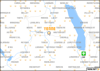 map of Yenne