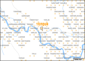 map of Yen Quả