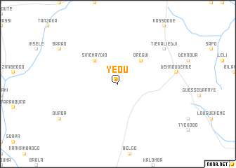 map of Yéou