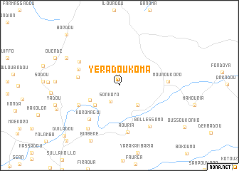 map of Yéradoukoma