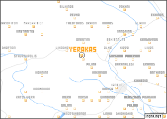 map of Yérakas