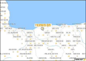 map of Yeránion