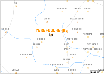 map of Yéréfoula Gans