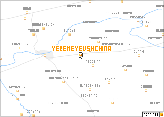 map of Yeremeyevshchina