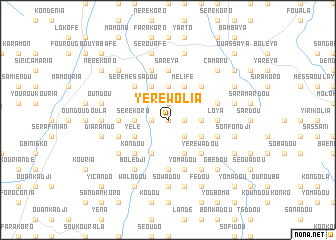 map of Yéréwolia