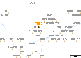 map of Yergīn